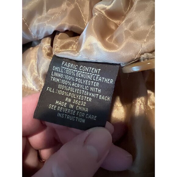 Giacca Y2K Genuine Suede Leather Tan S Penny Lane Coat Jacket Boho - Picture 6 of 7